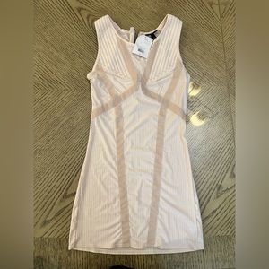 Topshop body on soft pink dress with felt accents NWT